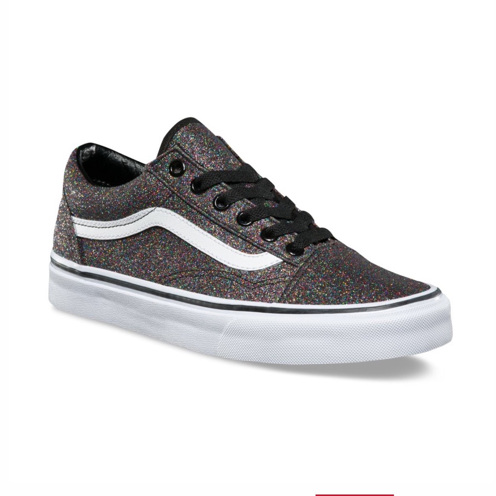 Vans Glitter Old School in Rainbow Black